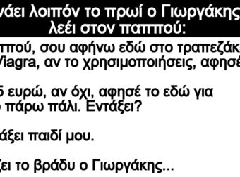 Ανέκδοτο: Ο πονηρός Γιωργάκης ο παππούς και η γιαγιά