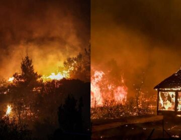 Κάηκαν σπίτια στην μεγάλη φωτιά – 3 πύρινα μέτωπα σε εξέλιξη – Όλα εμπρησμοί – Εκκενώθηκαν οικισμοί